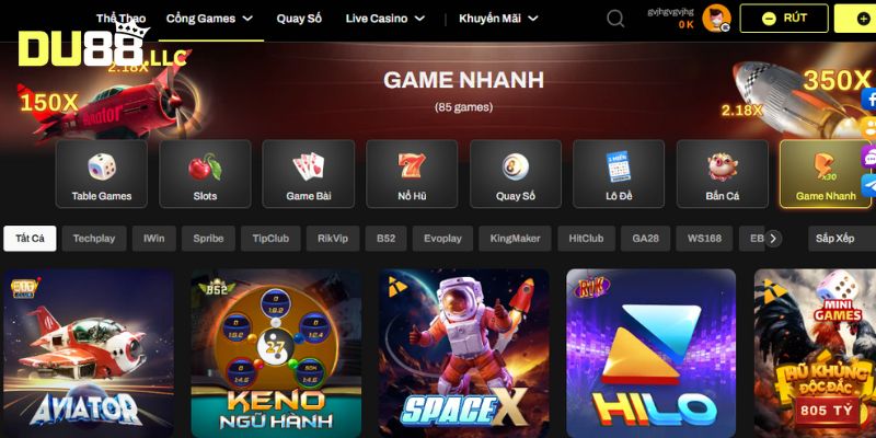 Cá cược cùng game nhanh và nhận thưởng giá trị