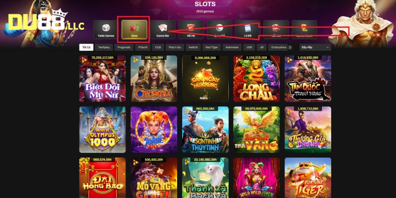 Vào slot trên trang web để bắt đầu trải nghiệm