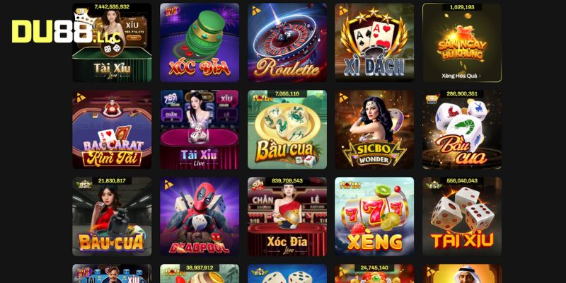 Table game online DU88 là danh mục được yêu thích
