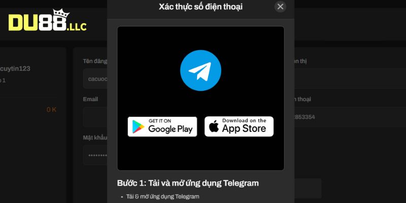Bạn cần tiến hành xác thực số điện thoại
