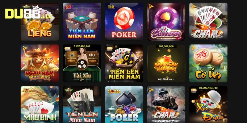 Game bài tại DU88 đảm bảo uy tín