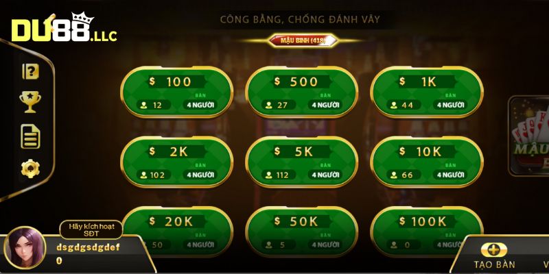 Trò chơi Mậu Binh đảm bảo uy tín và thu hút đông đảo thành viên